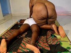 Mature BBW queen Vusi keeps farting while I pound her after a village-style massage