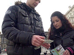 Pijpbeurt, Schattig, Tsjechisch, Europees, Vrouw, Geld, Tiener, Tieten likken