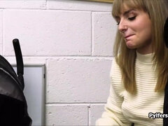 Steamy babe busted with tons of stolen dildos