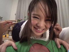 Asiatique, Nana, Hard, Domestique, Seins naturels, Chatte, Adolescente, Nénés