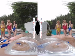 College Student Summer Break - Naughty America VR Pornstar Brooklyn Gray and Khloe Kapri's Big Boobs and Ass Get Naughty in 180°