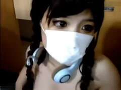 Amateur, Asiático, Consolador, Masturbación, Desnudo, Solo, Juguetes, Camara web