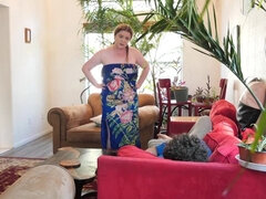 Stepmom showing how she handles hard cock to her stepson