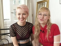 素人, デカパイ, ブロンド, ボンデージ, ドイツ人, キス, レズビアン, 自然山雀