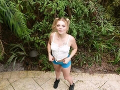 18 ans, Blonde, En levrette, Hard, Léchez, Pigtail, Adolescente, Nénés