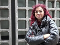 GERMAN SCOUT - REDHEAD BERLIN COLLEGE GIRL RIA RED PICKUP AND CASTING FUCK