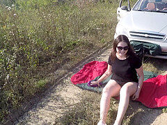 Coche, Penetracion con dedos, Masturbación, Desnudo, Al aire libre, Público, Strapon, Adolescente