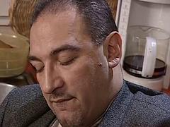 Busty German chick wearing a red mask gets her asshole hammered by a hard rod