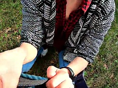 Amateur, Verga grande, Corridas, Corridas faciales, Pajear, Al aire libre, Público, Esposa