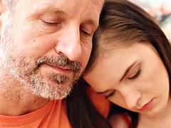 Tridimensionnel, Beauté, Petit ami, Brunette brune, Tromperie, Cocu, Papa, Adolescente