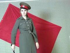Amateur, Armée, Blonde, Femme dominatrice, Fétiche, Allemand, Solo, Uniforme