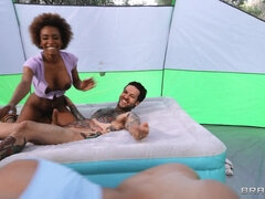 Interracial outdoor threesome: Glamping With Glory Holes Demi Sutra, Gia Derza, Small Hands part 02