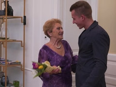 フェラチオ, お婆さん, 毛深い, 熟年