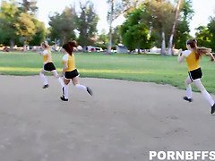 Bezaubernd, Blasen, Hundestellung, Gruppe, Hd, Strümpfe, Jungendliche (18+), Uniform