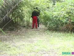 Eating my step brother sweet pussy in the bush