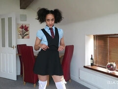 Collège université, Noir ébène, Hd, Rousse roux, Se déshabiller, Adolescente, Nénés, Uniforme