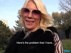 Blonde-haired MILF Tiffany Rousso gets paid for sex