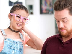 Aziatisch, Kont, Pijpbeurt, Lul, Hondjeshouding, Dik, Geschoren, Tiener