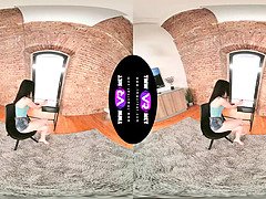 Watch Nikki Fox finger and rub her petite pussy in virtual reality