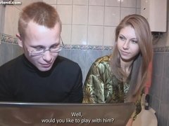 18 jaar, Enthousiasteling, Lieveling, Blond, Vriendin, Hardcore, Russisch, Tiener
