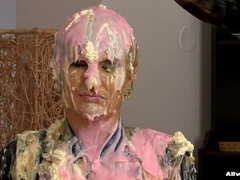 Amateur, Crêpage de chignons, Femelle, Cuir, Masque, Satin, Surprise, Nénés