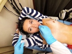 Amerikaans, Bondage discipline sadomasochisme, Achter de coulissen, Exam, Gapende, Handschoenen, Latex, Orgasme