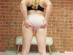 Grosser arsch, Füsse, Sporthalle, Lingerie, Elasthan