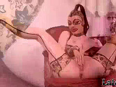 Fetisch, Latex, Leder, Maske, Masturbation, Solo, Strümpfe