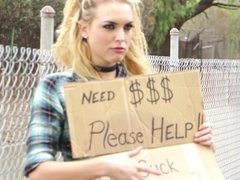 美女, デカチン, ブロンド, フェラチオ, チン, バック, 母, お金