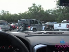 Enthousiasteling, Strand, Vriendin, Orgasme, Buiten, Gezichtspunt, Openbaar, Roken