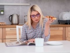 Pizza with fresh sperm