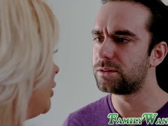 Big boobed milf Sara St Clair lures stepson into hardcore her