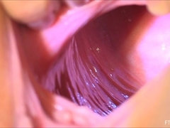 Nahaufnahme, Extrem, Faustfick, Klaffend, Orgasmus, Solo, Weibliche ejakulation, Unter dem rock