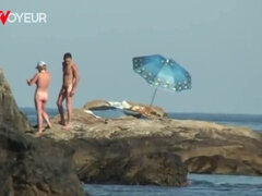 Blonde Beach Couple Fuck in Public