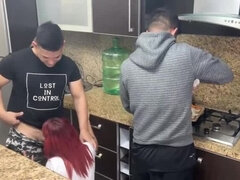 Cheating Wife Gets Groped While Husband Cooks: NTR Cuckold Experience with Yostin Quiles & Palomino Vergara