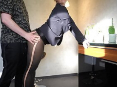 Grote kont, Kreng, Sperma shot, Deens, Moeder die ik wil neuken, Nylonstof, Panty, Secretaresse
