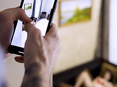 Hot blonde maid with short hair gets wild with a young stud before heading out