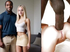 3d, 黒人, 中出し, イく瞬間, 異人種間, 驚き, ティーン, オッパイの