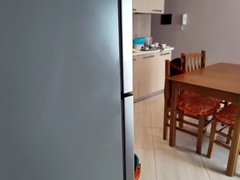 Braunhaarige, Familie, Behaart, Riesig, Küche, Stiefmutter, Taboo, Titten