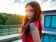 In den arsch, Blondine, Hundestellung, Klaffend, Handjob, Natürlich, Pool, Jungendliche (18+)