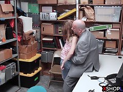 Hardcore, Hd, Zierlich, Polizei, Bestrafung, Rotschopf, Dürr, Titten