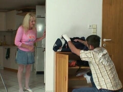 Younger dude ends up screwing the horny mom in law