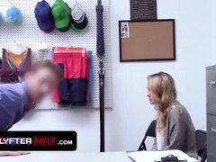 Hinterzimmer, Blondine, Besamung, Büro, Bestrafung, Rau, Sich ausziehen, Taboo