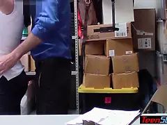 Teen creditcard cheater caught by a perverted mall cop