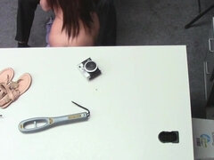 Chantage, Brunette brune, Attrapée, En levrette, Hard, Hd, Chatte, Adolescente