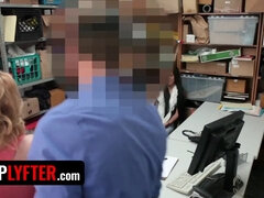 Submissive teen gets punished hard for stealing in hot sextape
