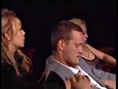 Amateur, Chica, Mamada, Cine, Al aire libre, Público