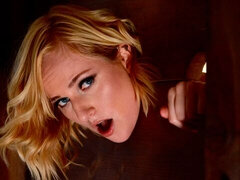 Grosser arsch, Blondine, Blasen, Schwanz, Hundestellung, Domination, Handjob, Milf