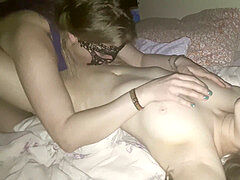 Shooting how two of my wives bring each other to ejaculation