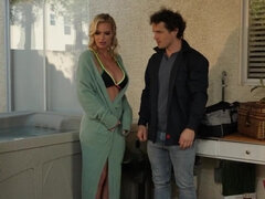 Horny MILF lures married repairman into affair